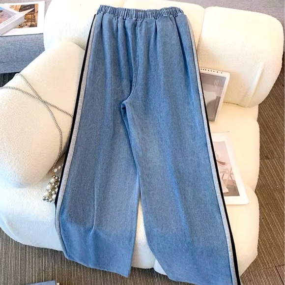 WOMENS PATCHWORK DENIM PANTS SET - Picture 5 of 7